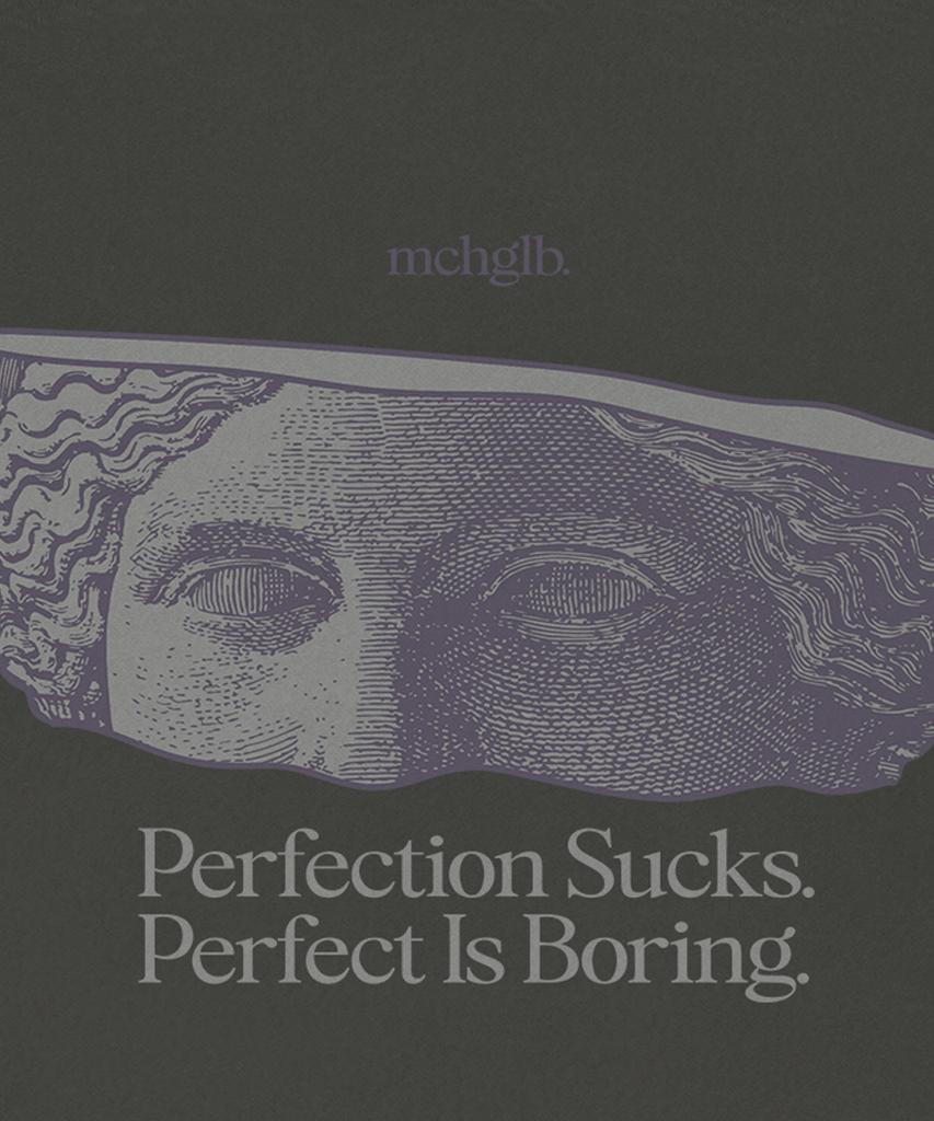 MATCHGLOBE Футболка оверсайз с вырезом-лицом Давида (Темно-серый)