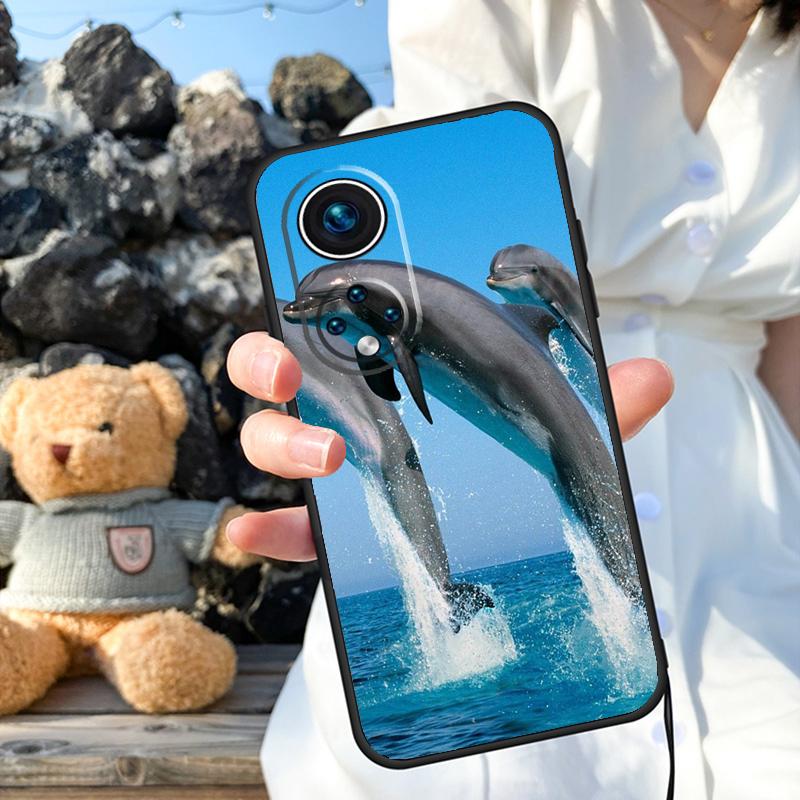 Чехол Animal Dolphin для Honor X9b X8b X8 X9 X6a X7a X8a X9a Honor Magic 6 5 Pro 50 70 90 Lite задняя крышка