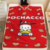 1 шт. Фланелевое одеяло Sanrio с милым принтом, Высококачественное, Для всех сезонов, Декор для дома, Тепло и комфорт, Идеально для рождественских подарков