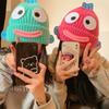 Милая смешная уродливая шапка-рыба женская осенне-зимняя теплая утолщенная шапка с защитой ушей вязаная шерстяная шапка студенческая новая холодная шапка