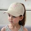 Комплект из 1 детской шапки, летние пустые цилиндры, детские шапочки с язычком утки, шляпы от солнца с вышитым бантом для девочек, бейсболки с завязанным хвостиком