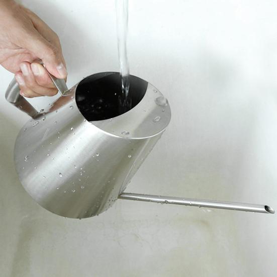 Лейка большой емкости, 900 мл, многоразовая, металлическая, из нержавеющей стали, с длинным носиком, лейка, садовые принадлежности