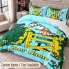 Custom Name Text 3Pcs Bedding Set Pippi Longstocking Duvet Cover And Two Pillowcases