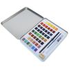 Watercolor Paint Set 48 Color Suit Solid Block Tin Box Painting Tools Art Supplies