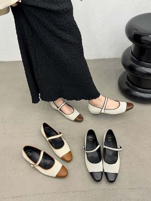 Мода Модные женские туфли-лоферы Мэри Джейн балетные туфли для танцев 2024 Новые поступления Низкие туфли на плоском каблуке Разноцветные черные коричневые хаки платье Лоферы