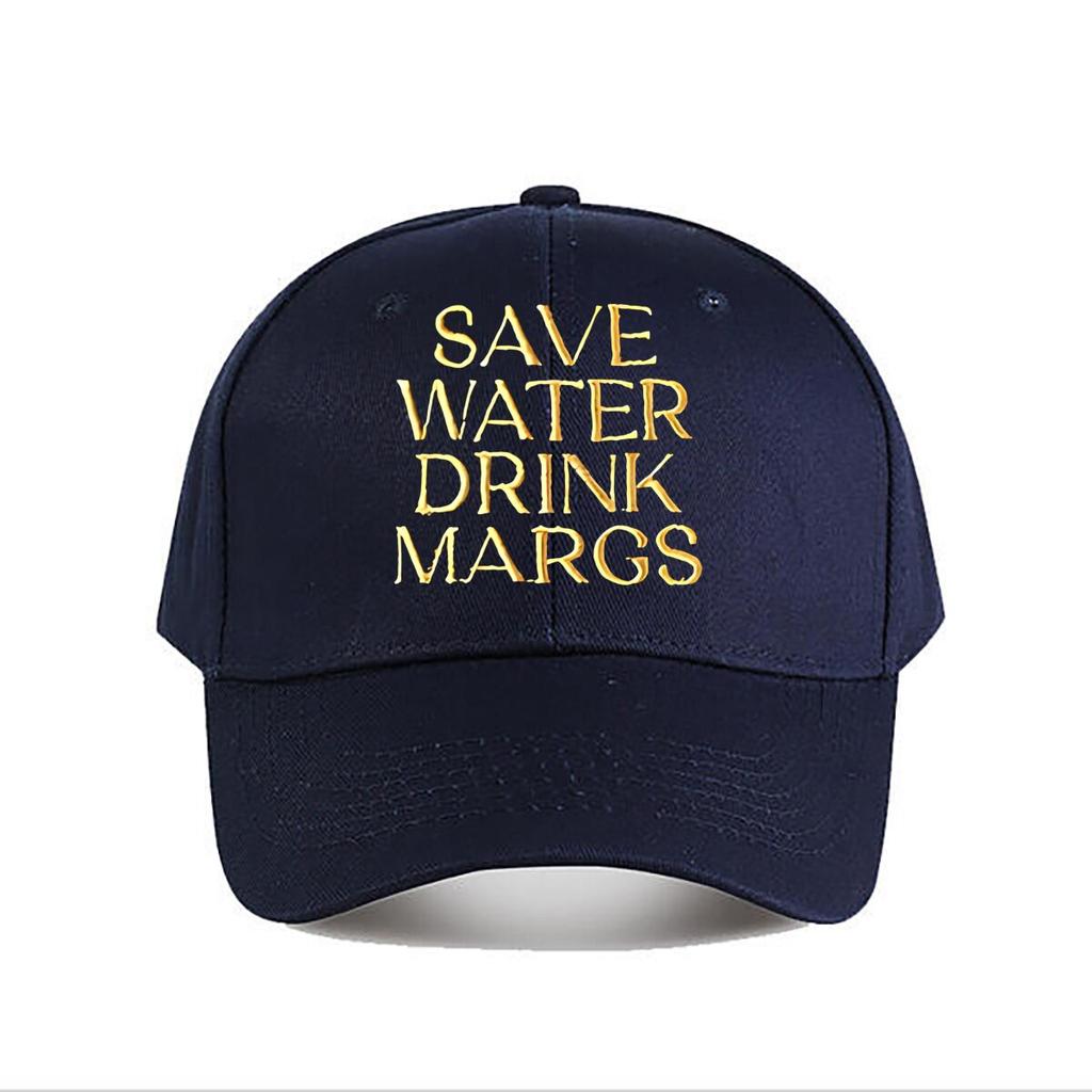 Save Water Drink Margs Metal Humorous Home Bar Decor Baseball Cap Fashion Unisex Sunhat Womens Outdoor Sports Snapback Cap