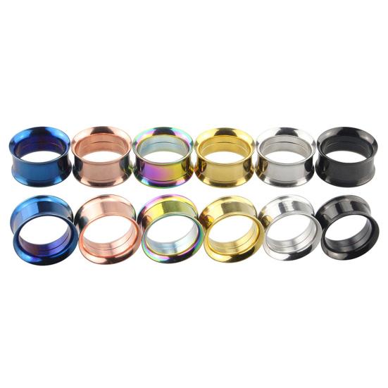 1 шт. Расширитель для ушей, сплошной цвет, приятный для кожи, из нержавеющей стали, двойное расклешенное ухо