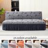 Jacquard Stretch Fold Armless Sofa Bed Skirt Cover Folding Sofa Seat Slipcover With Skirt Elastic Bench Couch Protector Home