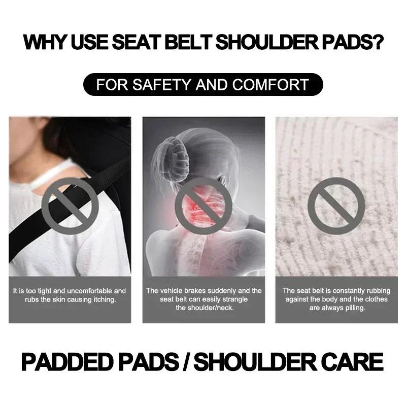 Car Sticker Car Seat Belt Cotton Safety Belt Shoulder Protector Cover Car Accessories For Peugeot 508 2008 5008 206 307 308 3008