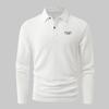 Men's Long-Sleeve Collared Polo Shirt-Moisture-wicking, comfortable, and soft against the skin—perfect for golf and as a versatile everyday top