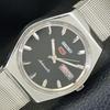 5 AUTOMATIC 6309A VINTAGE JAPAN MENS BLACK COLOR DIAL WATCH A701566-5 R206b-a701566