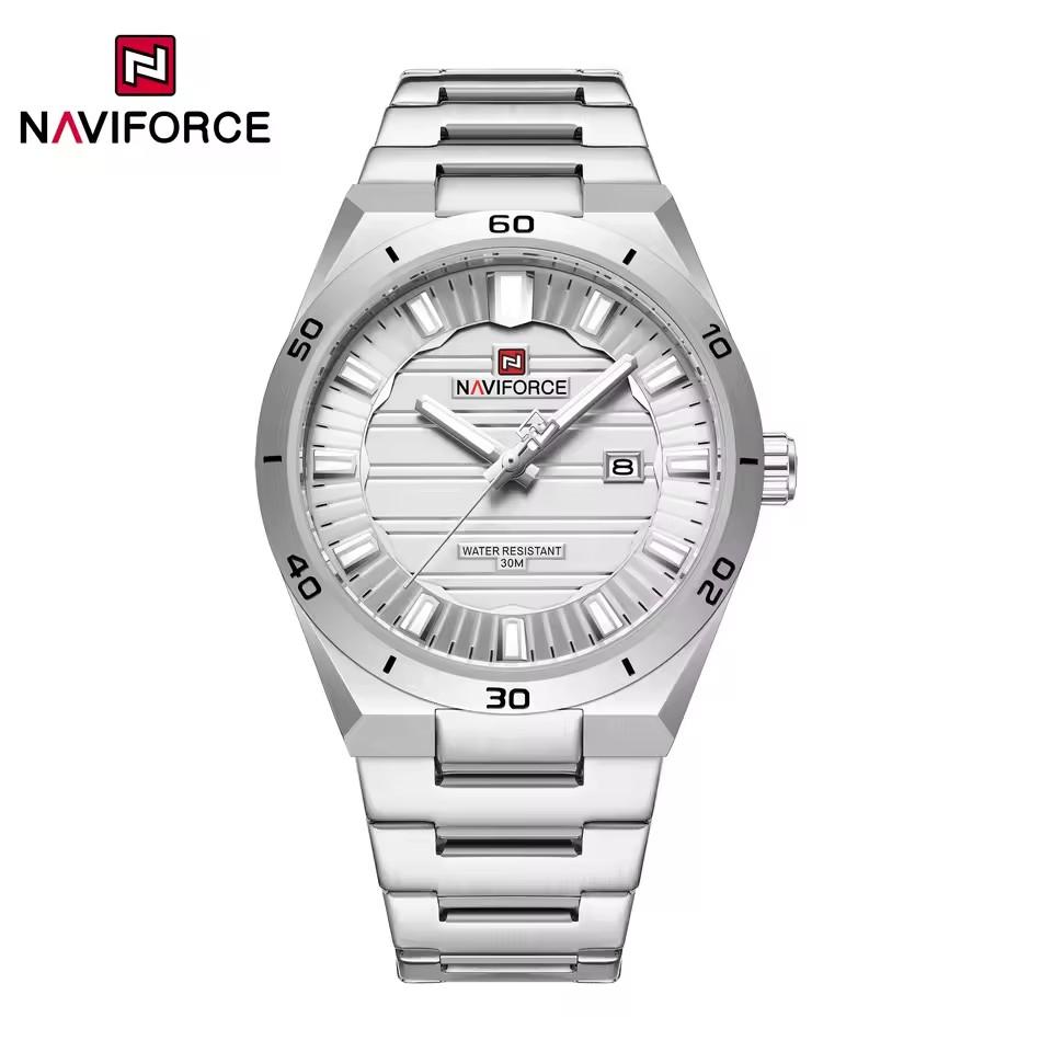 Новые Мужские Часы NAVIFORCE Топ Бренд Роскошные Нержавеющая Сталь Бизнес Кварцевые Часы Мужские Водонепроницаемые Светящиеся Дата Наручные Часы 9268