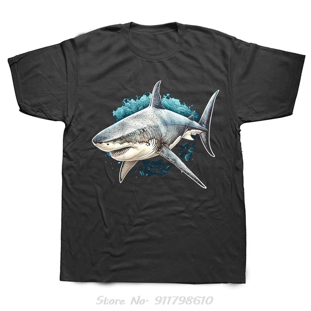 Мужская одежда Я люблю это существо Акула-шарт Смешная футболка оверсайз Модная фитнес-футболка Повседневная хлопковая футболка Топы