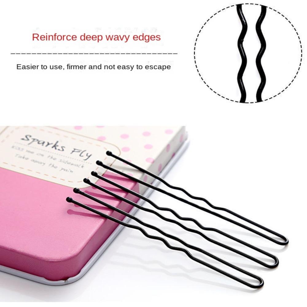 50 шт. женские шпильки черные заколки для волос заколка для волос заколка-невидимка U-образная женская