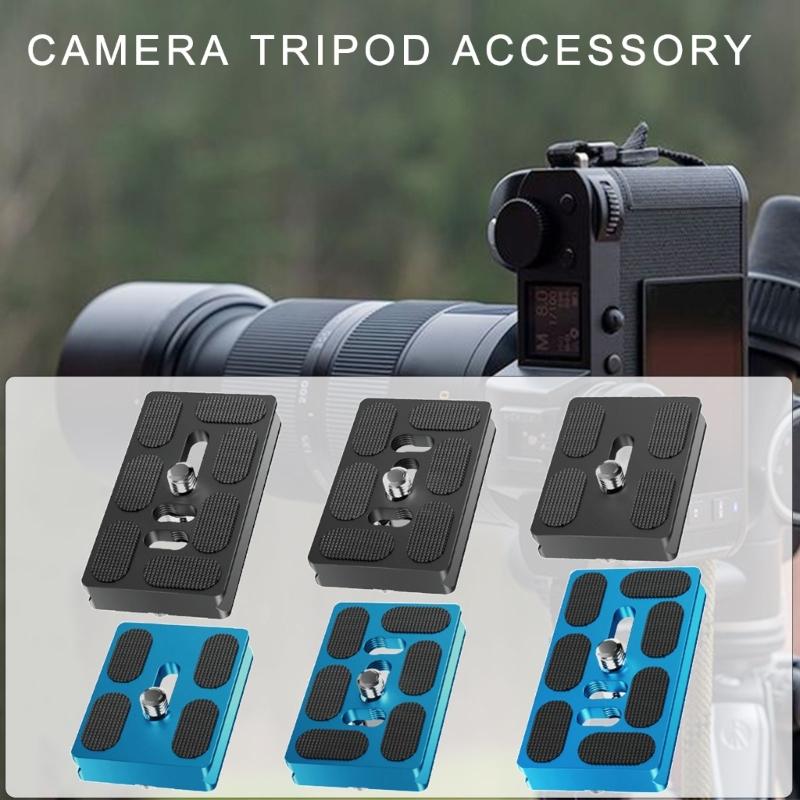 Precisions Machined Camera Quick Release Plate with Not Slip Rubber Aluminum Quick Release Plate Simple Installation