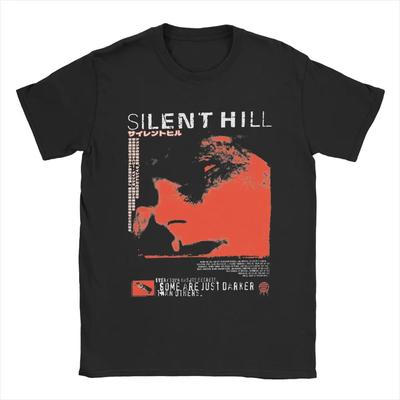 Крутые футболки Silent Hill красного варианта для мужчин, хлопковая футболка с круглым вырезом, больших размеров, с коротким рукавом, футболка, идея для подарка, топы в стиле Харадзюку