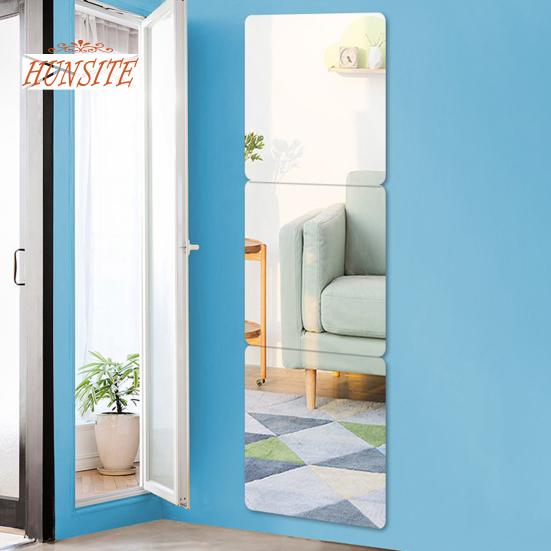 4 шт. полноразмерная наклейка на зеркальную плитку, самоклеящаяся, водонепроницаемая