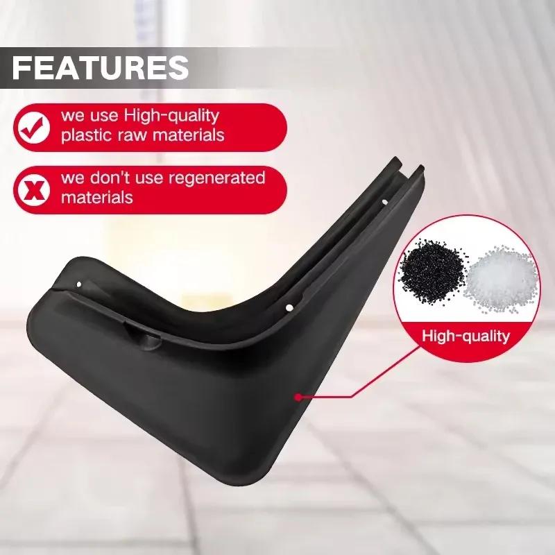 4PCS Car Mud Flaps For Tesla Model Y 2024 Waterproof Anti-Splash Mudguards Fender Trim Auto Exterior Accessories