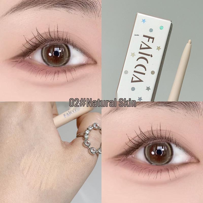 FAICCIA Перламутровый карандаш для эгё саль: Блестящий розовый гель-подводка для глаз для женщин, хайлайтер с натуральным матовым и мелким шиммером.