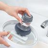 1PC Household Press Type Plus Detergent Dishwashing Brush Kitchen Brush Pot Decontamination Steel Wire Ball
