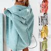 Mid-length All-match Cardigan Women Korean Fashion Loose Batwing Sleeve Sweaters Autumn  Loose Hooded Sweater Women's Jacket