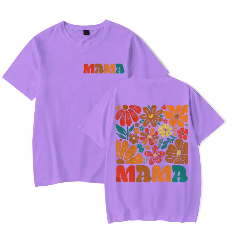 Горячая Распродажа Женская Одежда Мама Цветок Бохо Винтажные Футболки Подарок на День Матери Смешная Футболка Топы Бохо Цветочная Мама Футболка с Коротким Рукавом