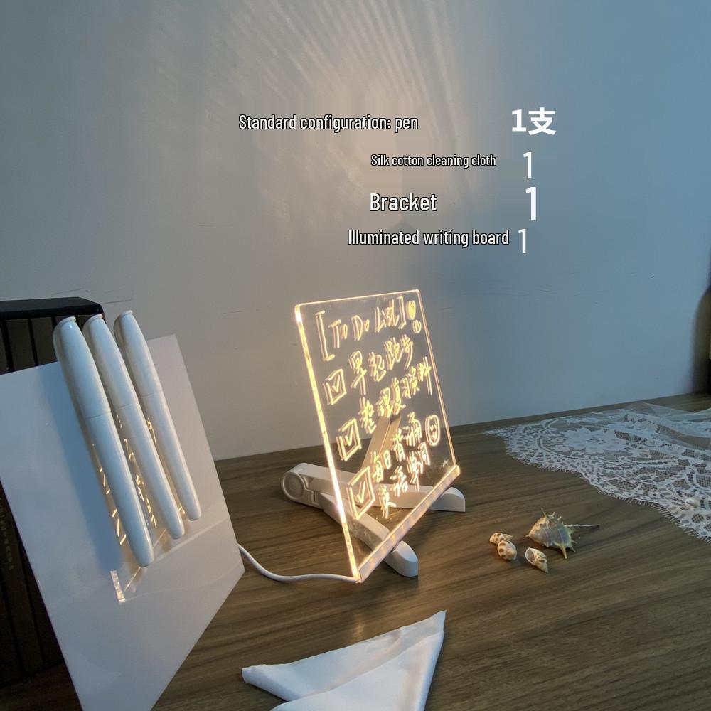 Светодиодная флуоресцентная акриловая доска для сообщений DIY - Стираемая и светящаяся
