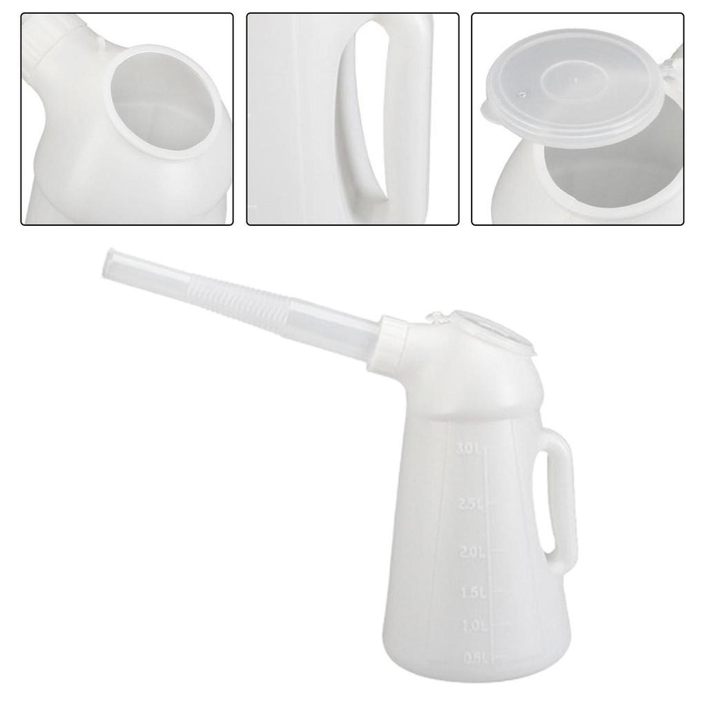 Oil Jug with Spout Engine Oil Dispenser Jug Leakage Proof Oil Measuring Container with Lid for Automotive Fluids
