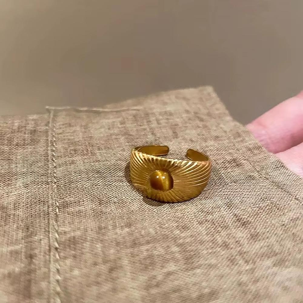 1Pcs Adjustable Open Ring Irregular Sunflower Ring New Women Ring