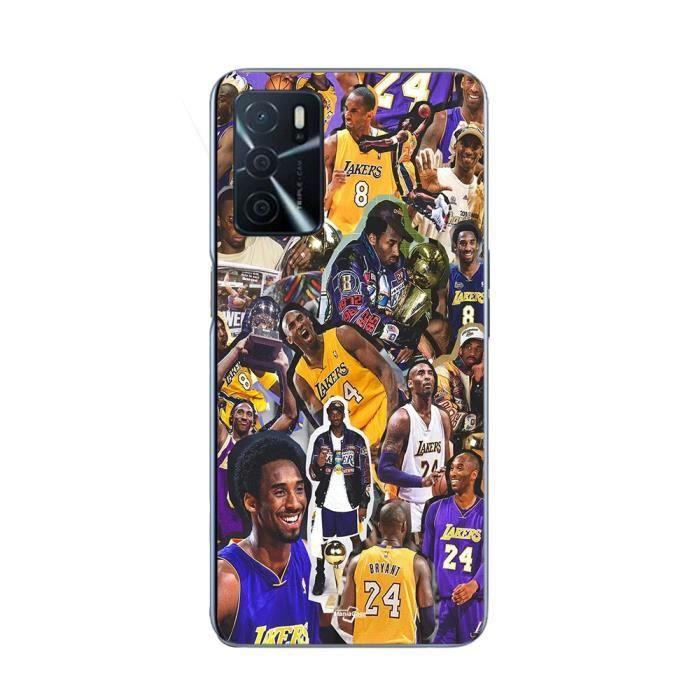 Coque - Maniacase - Oppo A16 - Kobe Bryant - Champion NBA - Souple Noir