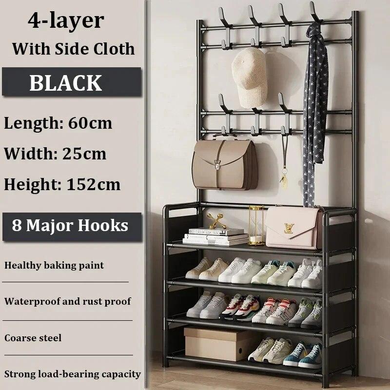 Clothes Hanger Multi-ayer Shoe Rack Doorway Hangers Shoe Shelf Coat Rack Storage Clothing Indoor Storage Furniture Hat Hangers