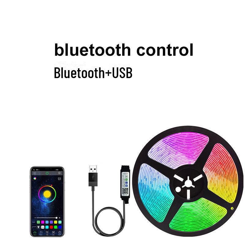 Умная Bluetooth LED 5050RGB самоклеящаяся световая лента с дистанционным управлением для создания красочной атмосферы