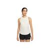 Nike Dri-Fit Swoosh Круглый вырез Приталенный крой Удобный Однотонный Жилет Женские топы Молочно-белый HQ0621133