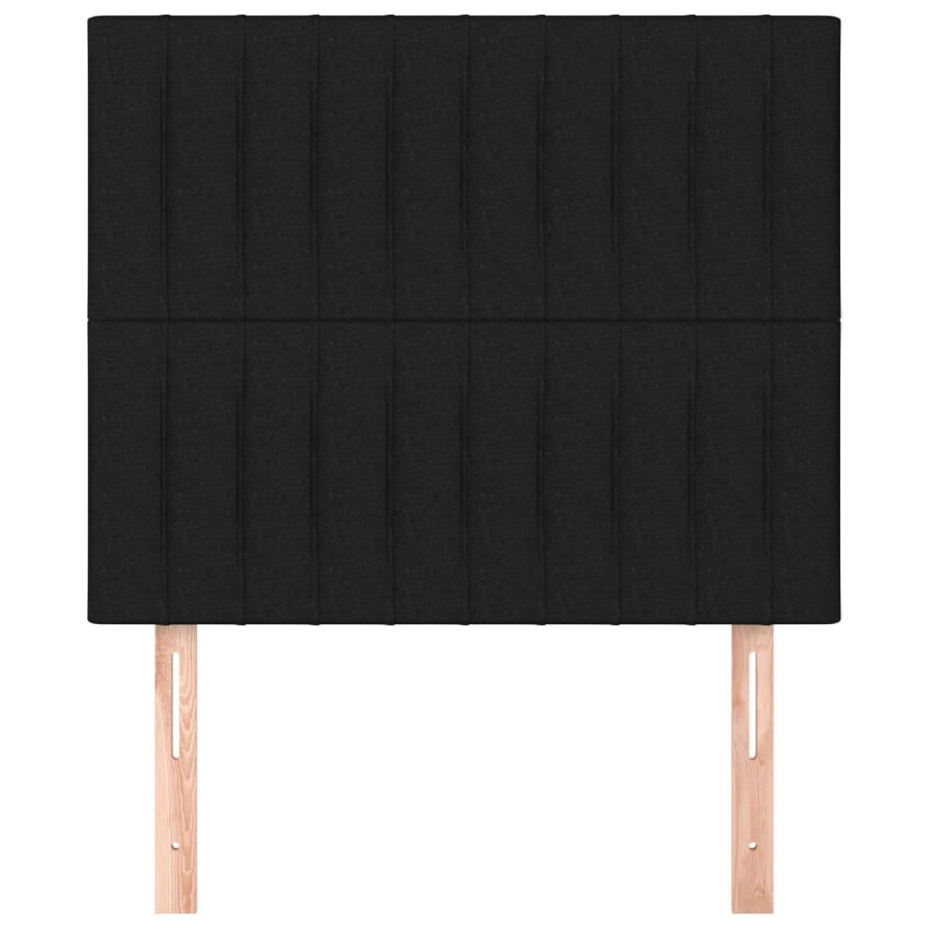 Vidaxl Zagłówki Do Łóżka, 2 Szt., Czarny, 100X5X78/88 Cm, Tkanina