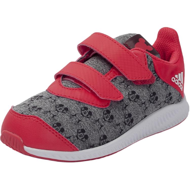 Adidas Fortarun Slip Resistant Abrasion Resistant Low top Toddler Shoes Gray Red Infant And Toddler BA9911