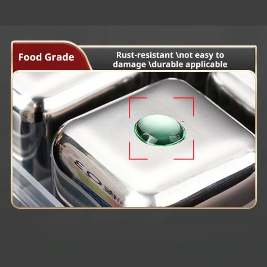 Набор кубиков льда из нержавеющей стали, многоразовые охлаждающие камни для вина, виски, пищевой современный дизайн, барная вечеринка