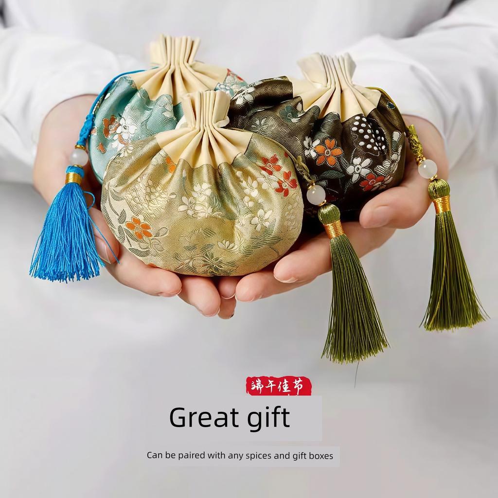 Empty Sachet for the Dragon Boat Festival, Mugwort Incense Bag, Traditional Embroidered Pouch Pendant, Lavender and Osmanthus Herbal Bag for Personal
