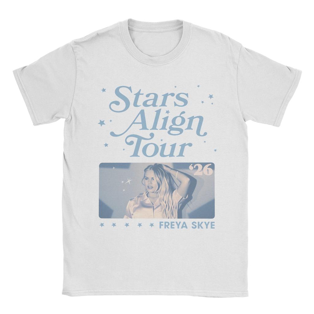 Freya Skye Stars Align Tour T Shirts Men 100 Cotton Vintage TShirt Crew Neck Tees Short Sleeve Clothes Plus Size