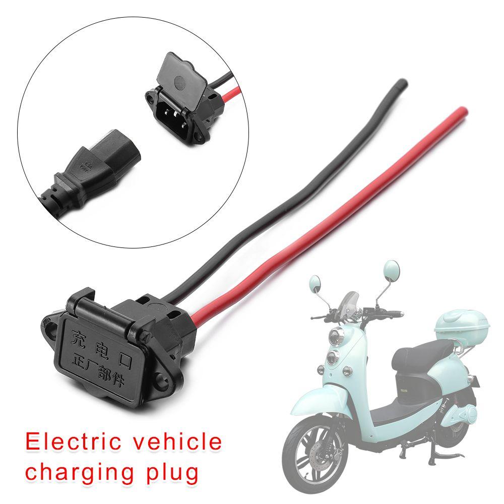 Three Vertical Electric Car Connector Electric Vehicle Parts Charging Socket E-bike Battery Charger