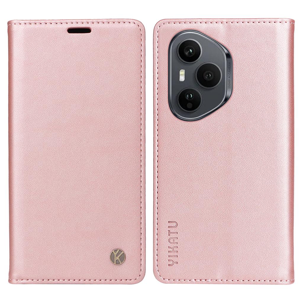 For Honor 400 Pro 5G (Global) Phone Cases YIKATU Magnetic Closure PU Leather Mobile Cover