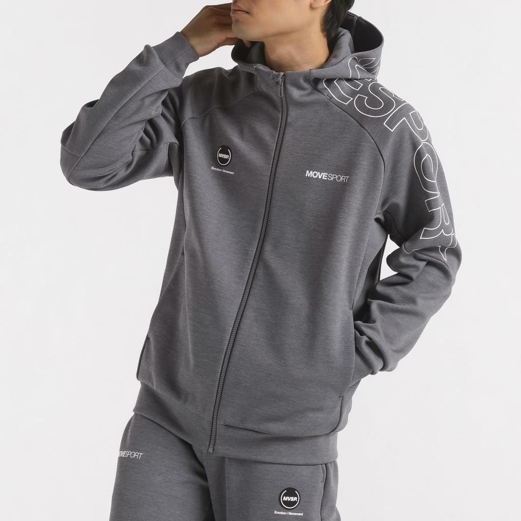 Толстовка Descente с застежкой-молнией SHIELD Allover Pattern MVSP ветрозащитная, сохраняющая тепло, эластичная, впитывающая пот, для тренировок 3 л [Move Sports] (и то и другое