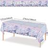 Purple Fish-Scale Mermaid-Themed Party Decoration Set: Disposable Mermaid-Tail Tablecloths, Paper Cups, Napkins, and Plates for Girls' Birthdays