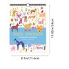 1pc 2026 Wall Calendar, Abstract Cat Dog Illustrations, 12 Months Planner, Perfect Gift for Birthday, Christmas & New Year.
