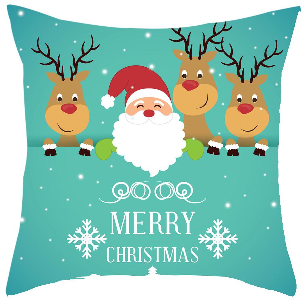 Рождественское украшение милый Санта олень принт наволочка для подушки дома гостиная диван украшение наволочка 45x45 см