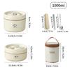 304 Stainless Steel Insulated Bento Box Microwave Heatable Round Sealed Thermal Lunch Box For Kids Students Food Container