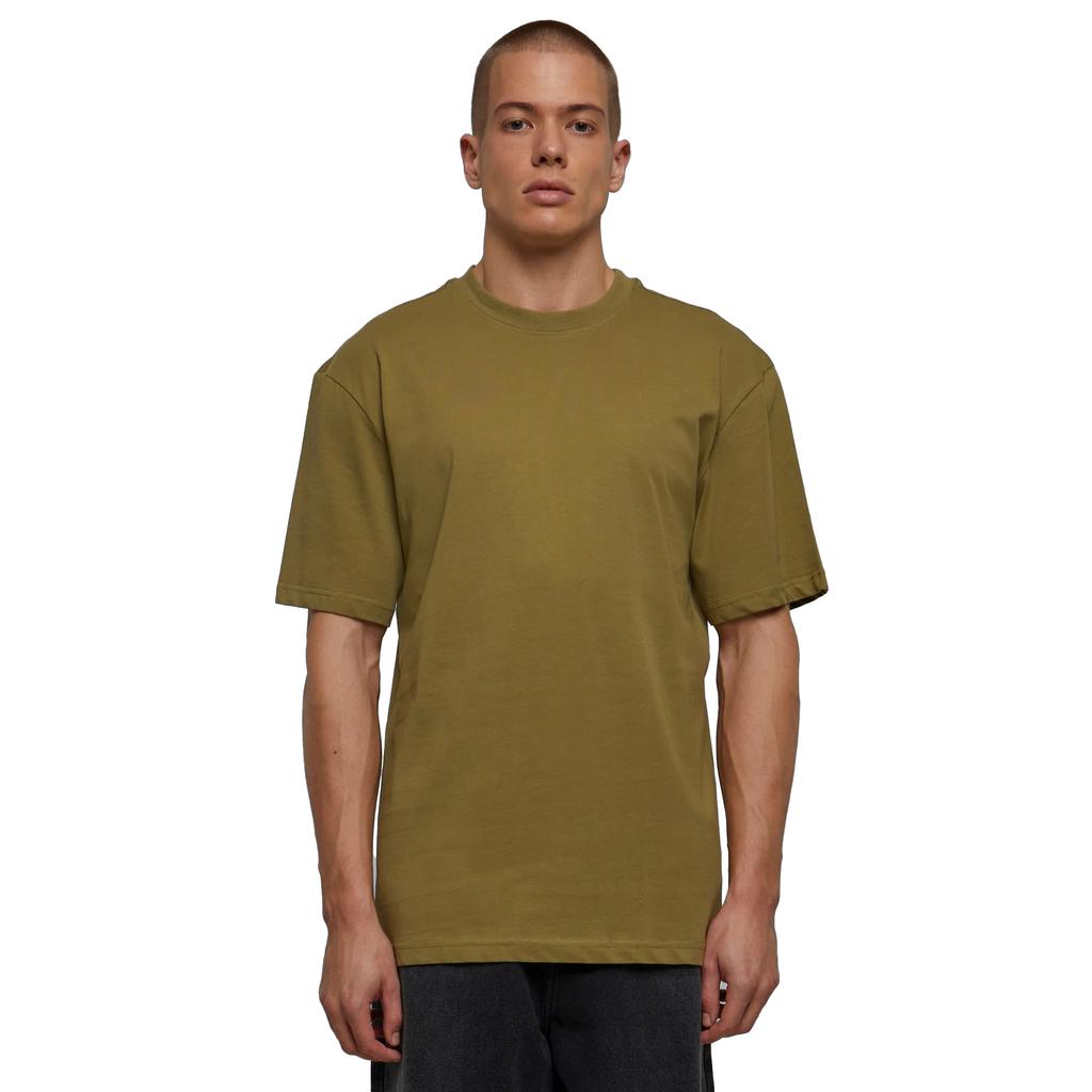 Мужская однотонная футболка удлиненного кроя Urban Classics