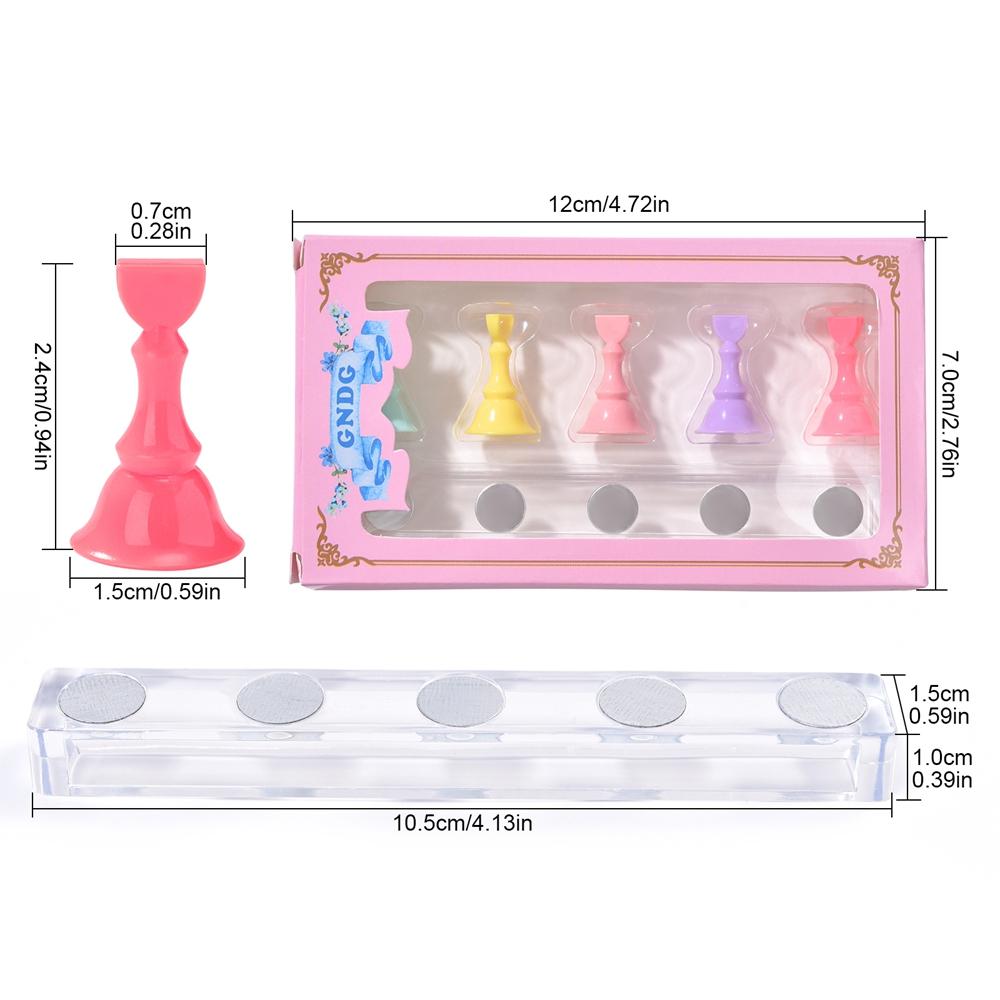 5 шт./упак. шахматный магнитный держатель для ногтей набор подставок для гель-лака инструменты для накладных ногтей подставка для практики нейл-арта