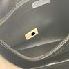 CHANEL vintage Bicolole Clutch Bag Makeup Pouch Cosmetics Pouch Leather Black