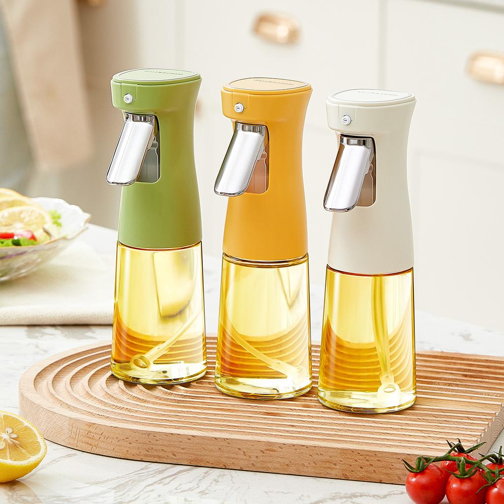 Oil spray can atomized household kitchen glass oil bottle olive oil spray bottle air fryer spray bottle oil can