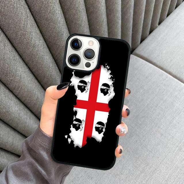 Чехол для телефона с флагом Сардинии для iPhone 17 Air 16 15 14 Plus apple 16 11 12 13 Pro Max coque
